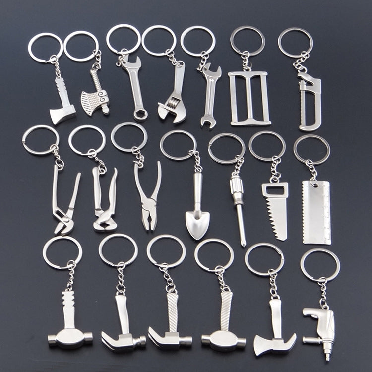 10 PCS Tool Metal Keychain Car Key Ring Pendant, Colour: H-402 Hand Saw - Key Rings by PMC Jewellery | Online Shopping South Africa | PMC Jewellery | Buy Now Pay Later Mobicred