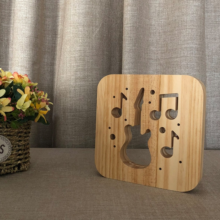 FS-T1877W 2.5W Guitar Shape Solid Wood Table Lamp LED Night Light(Warm White Light) - Night Lights by PMc TechLife | Online Shopping South Africa | PMc TechLife | Buy Now Pay Later Mobicred