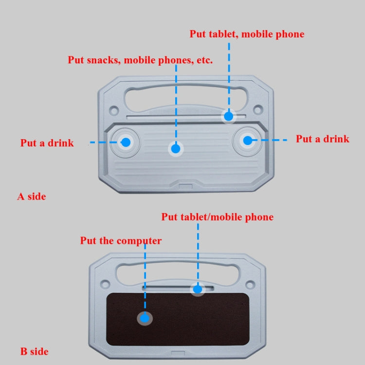 Car Multi-Purpose Steering Wheel Card Table Car Computer Bracket Chair Back Bracket Small Table Shelf Rack(Upgrade Black) - Car Drink Holders by null | Online Shopping South Africa | PMC Jewellery | Buy Now Pay Later Mobicred