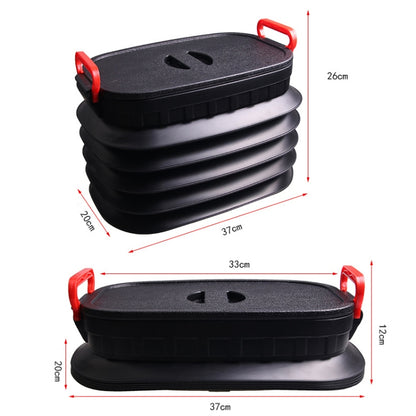 18L Folding Trash Can Telescopic Storage Box Storage Bucket Folding Water Bucket(English Black With Lid) - Stowing Tidying by PMC Jewellery | Online Shopping South Africa | PMC Jewellery | Buy Now Pay Later Mobicred