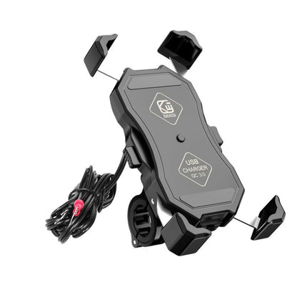 Kewig Motorcycle Outdoor Riding Four-Claw Fixed Mobile Phone Bracket QC3.0 Fast Charging Waterproof Holder(M11-B) - Holder by Kewig | Online Shopping South Africa | PMC Jewellery | Buy Now Pay Later Mobicred