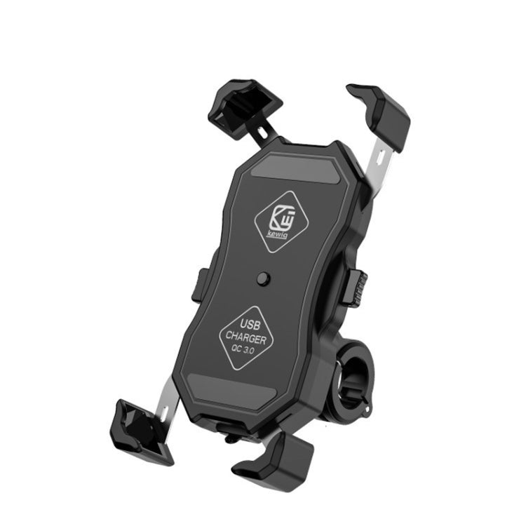 Kewig Motorcycle Outdoor Riding Four-Claw Fixed Mobile Phone Bracket QC3.0 Fast Charging Waterproof Holder(M11-B) - Holder by Kewig | Online Shopping South Africa | PMC Jewellery | Buy Now Pay Later Mobicred