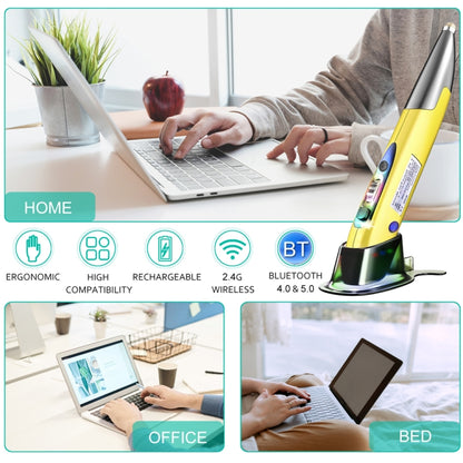 PR-A19 2.4GHz Wireless Charging Bluetooth Mouse Pen Type Shining Quiet Mouse(Red) - Wireless Mice by PMC Jewellery | Online Shopping South Africa | PMC Jewellery | Buy Now Pay Later Mobicred