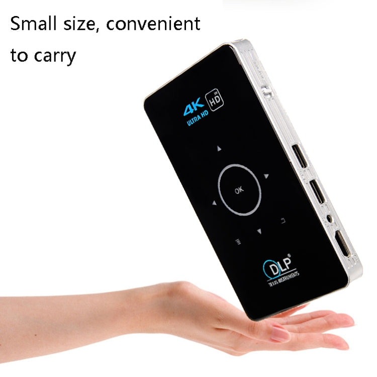 C6 2GB+32GB Android Smart DLP HD Projector Mini Wireless Projector, UK Plug (Black) - free shipping - PMC Jewellery - Order now!