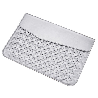 Hand-Woven Computer Bag Notebook Liner Bag, Applicable Model: 12 inch (A1534)(Silver) - 12.1 inch by PMC Jewellery | Online Shopping South Africa | PMC Jewellery | Buy Now Pay Later Mobicred