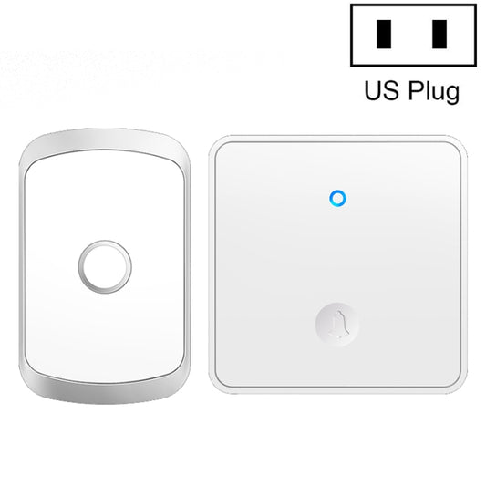 CACAZI FA50 1 For 1 Push-button Self-generating Wireless Doorbell, Plug:US Plug(White) - Wireless Doorbell by CACAZI | Online Shopping South Africa | PMC Jewellery