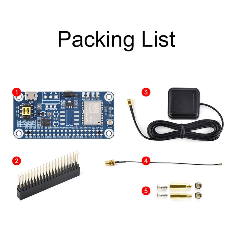 Waveshare For Raspberry Pi LC29H Series Dual-Band L1+L5 Positioning GPS Module, Spec: (BS) GPS/RTK HAT - Raspberry Pi Accessories by Waveshare | Online Shopping South Africa | PMC Jewellery | Buy Now Pay Later Mobicred