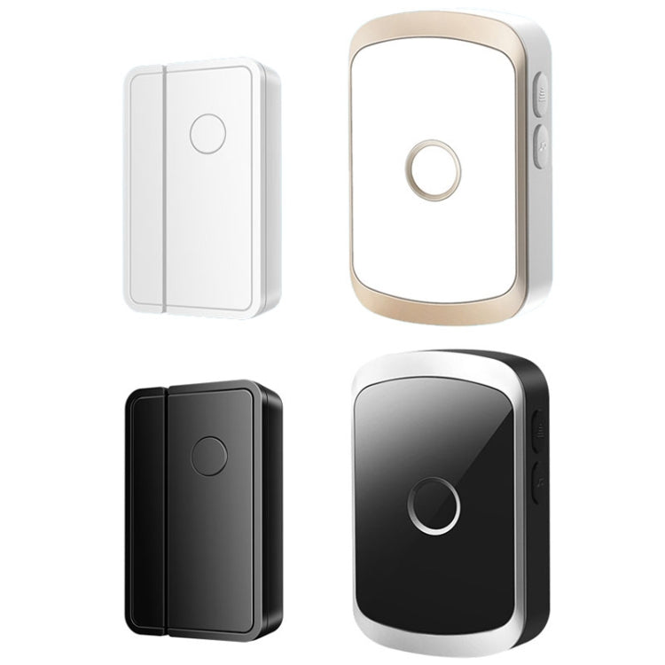 CACAZI M20 1 For 3 Split Type Door Opening Sensor Reminder Smart Wireless Doorbell Alarm, Style: US Plug(Black) - Wireless Doorbell by CACAZI | Online Shopping South Africa | PMC Jewellery