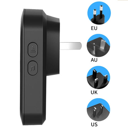 CACAZI M20 1 For 3 Split Type Door Opening Sensor Reminder Smart Wireless Doorbell Alarm, Style: US Plug(Black) - Wireless Doorbell by CACAZI | Online Shopping South Africa | PMC Jewellery