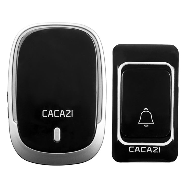 CACAZI Smart Waterproof Music Wireless Doorbell Multifunctional Pager, Style: UK Plug(Black) - Wireless Doorbell by CACAZI | Online Shopping South Africa | PMC Jewellery | Buy Now Pay Later Mobicred