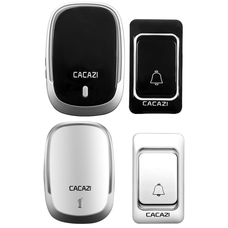 CACAZI Smart Waterproof Music Wireless Doorbell Multifunctional Pager, Style: UK Plug(Black) - Wireless Doorbell by CACAZI | Online Shopping South Africa | PMC Jewellery | Buy Now Pay Later Mobicred