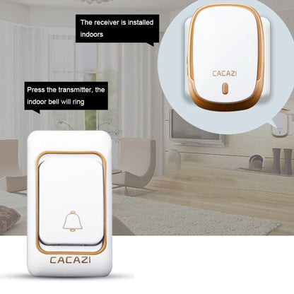 CACAZI Smart Waterproof Music Wireless Doorbell Multifunctional Pager, Style: UK Plug(Black) - Wireless Doorbell by CACAZI | Online Shopping South Africa | PMC Jewellery | Buy Now Pay Later Mobicred