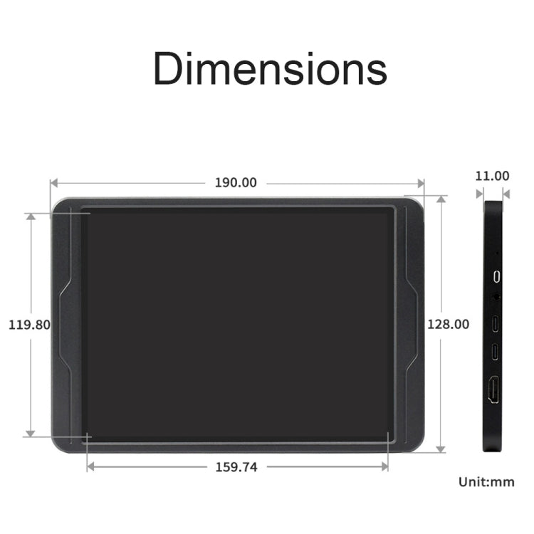 Waveshare 8 Inch 2K IPS 1536��2048 Optical Bonding Toughened Glass Panel Touch Display, Plug:EU Plug - free shipping - PMC TechLife - Order now!