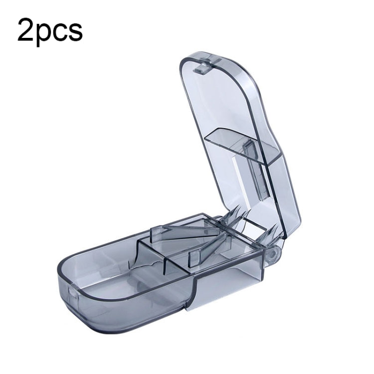 2pcs R8335 Transparent Medicine Cutter Food Grade Plastic Split Cartridge Pill Separator(Black) - free shipping - PMC TechLife - Order now!