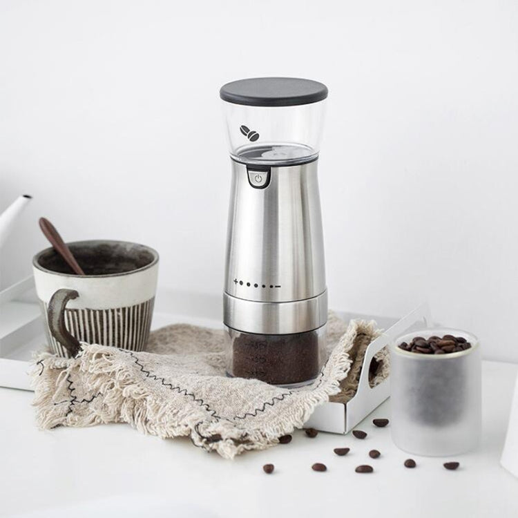 USB Rechargeable Coffee Machine Electric Coffee Grinder(Stainless Steel Color) - free shipping - PMC TechLife - Order now!