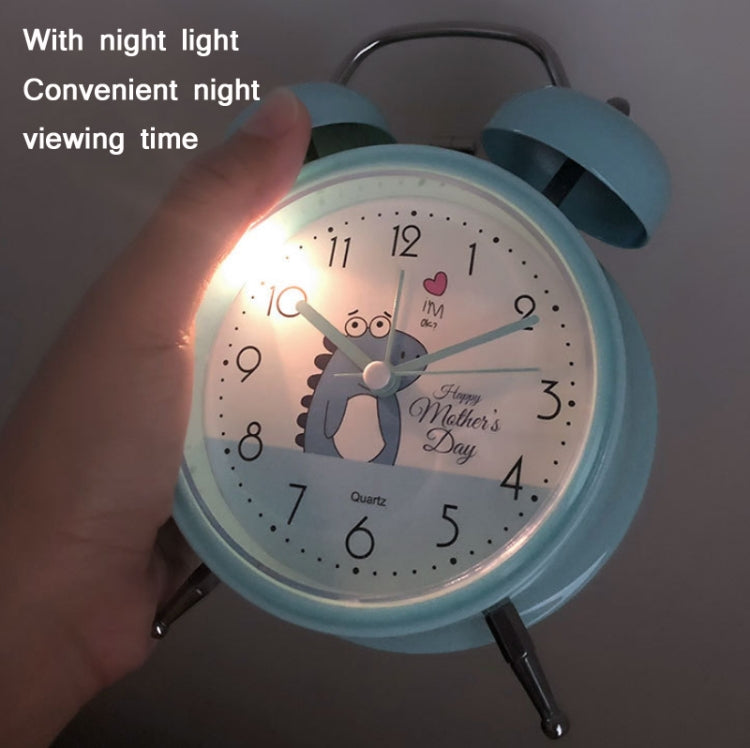 Student Cute Style Bell Alarm Clock Bedside Mute Clock With Light Specification��� Y36 4 Inch (Beige) - free shipping - PMc TechLife - Order now!