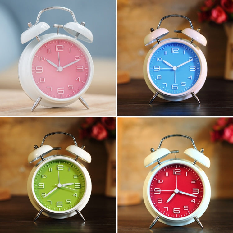 4 Inch Bedroom Bedside Stereo Digital Silent Alarm Clock With Light(White Shell Red Surface) - Alarm Clocks by PMc TechLife | Online Shopping South Africa | PMc TechLife | Buy Now Pay Later Mobicred