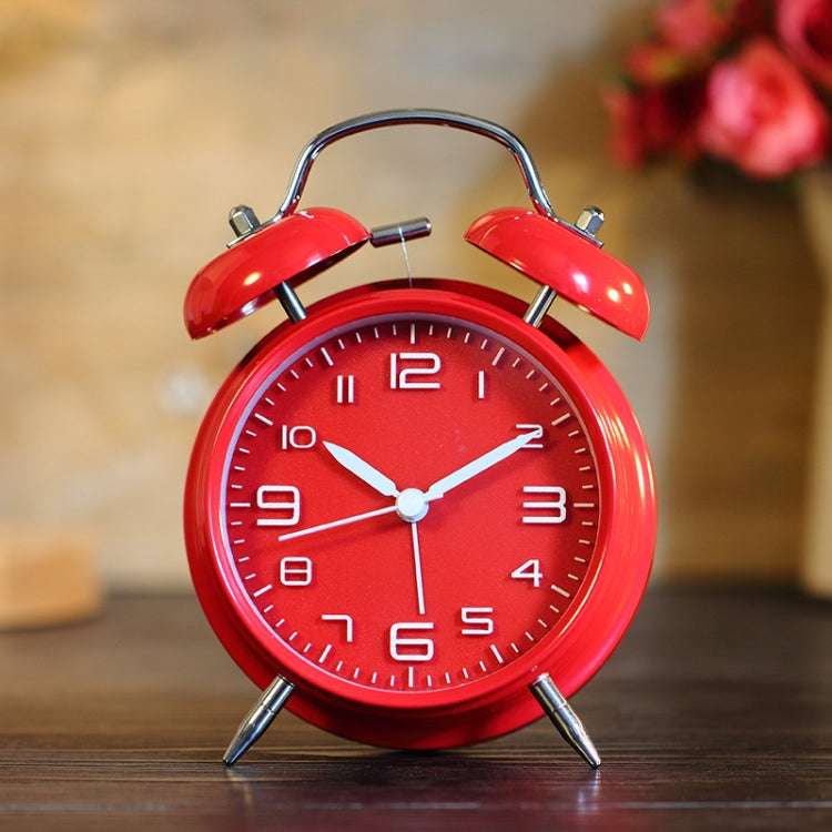 4 Inch Bedroom Bedside Stereo Digital Silent Alarm Clock With Light(Red Shell Red Surface) - Alarm Clocks by PMc TechLife | Online Shopping South Africa | PMc TechLife | Buy Now Pay Later Mobicred