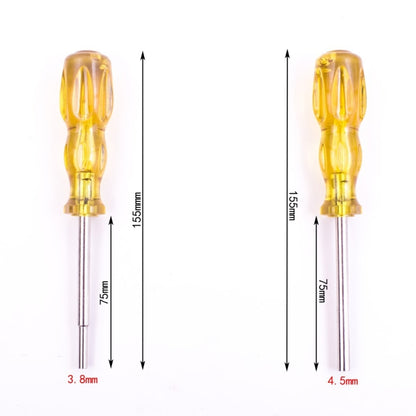 4 PCS Disassembly Tool Screwdriver Sleeve Applicable For Nintendo N64 / SFC / GB / NES / NGC(Transparent Yellow 4.5mm) - Tools by PMC Jewellery | Online Shopping South Africa | PMC Jewellery | Buy Now Pay Later Mobicred