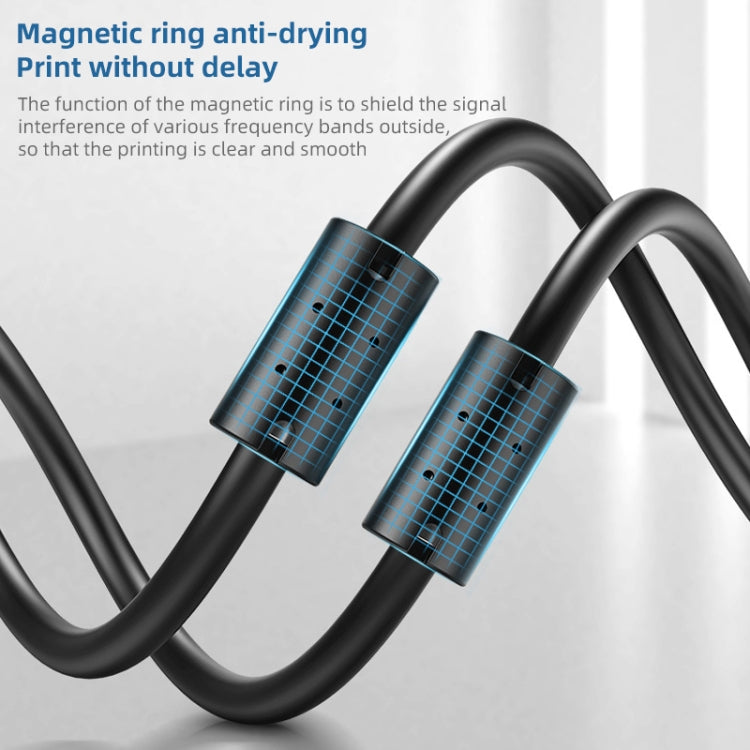 3 PCS Jasoz USB Printing Data Cable Oxygen-Free Copper Core, Cable Length: 3m - USB Cable by PMC TechLife | Online Shopping South Africa | PMC TechLife | Buy Now Pay Later Mobicred