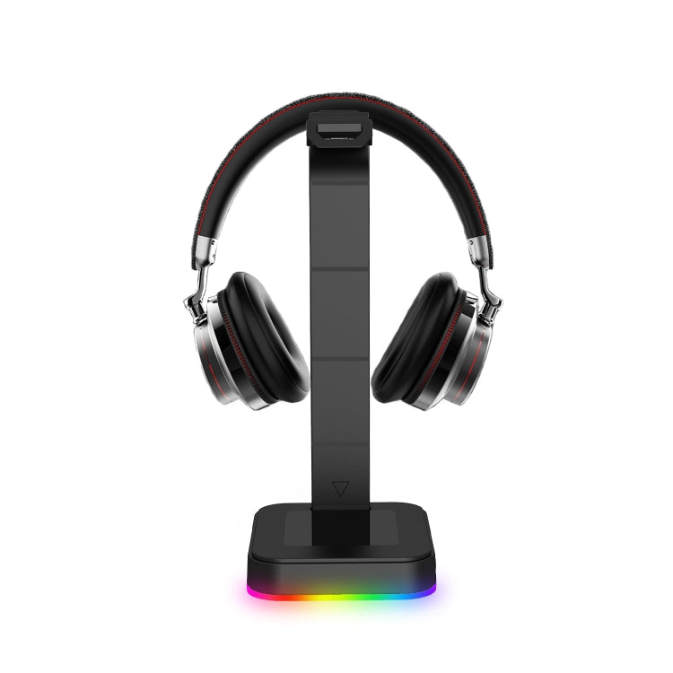 RGBD9 RGB Headset Stand Color-Changing Gaming Headset Stand Gaming Headset Display Stand with Dual USB Ports(Black) - Headset Stand by PMC Jewellery | Online Shopping South Africa | PMC Jewellery | Buy Now Pay Later Mobicred