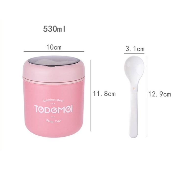 Portable Thermal Insulation Sealed Soup Cup With Lid Breakfast Lunch Box For Office Workers(Pink) - Cutlery Sets by PMC Jewellery | Online Shopping South Africa | PMC Jewellery