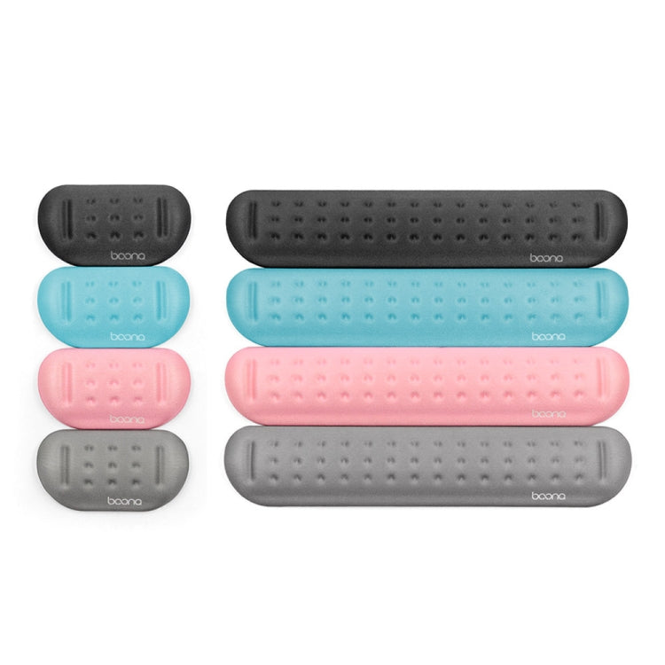 Baona Silicone Memory Cotton Wrist Pad Massage Hole Keyboard Mouse Pad, Style: Medium Keyboard Rest (Black) - Mouse Pads by Baona | Online Shopping South Africa | PMC TechLife | Buy Now Pay Later Mobicred