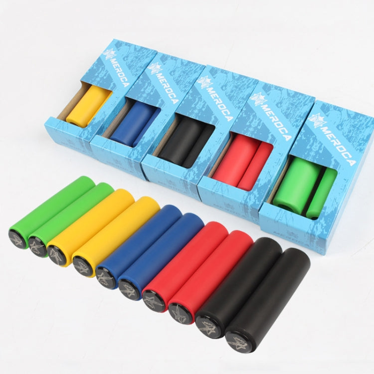 MEROCA Mountain Bike Grip Cover Shock Absorbic Silicone Handlebar Sponge Cover(Blue) - Bicycle Grips by PMc TechLife | Online Shopping South Africa | PMc TechLife | Buy Now Pay Later Mobicred