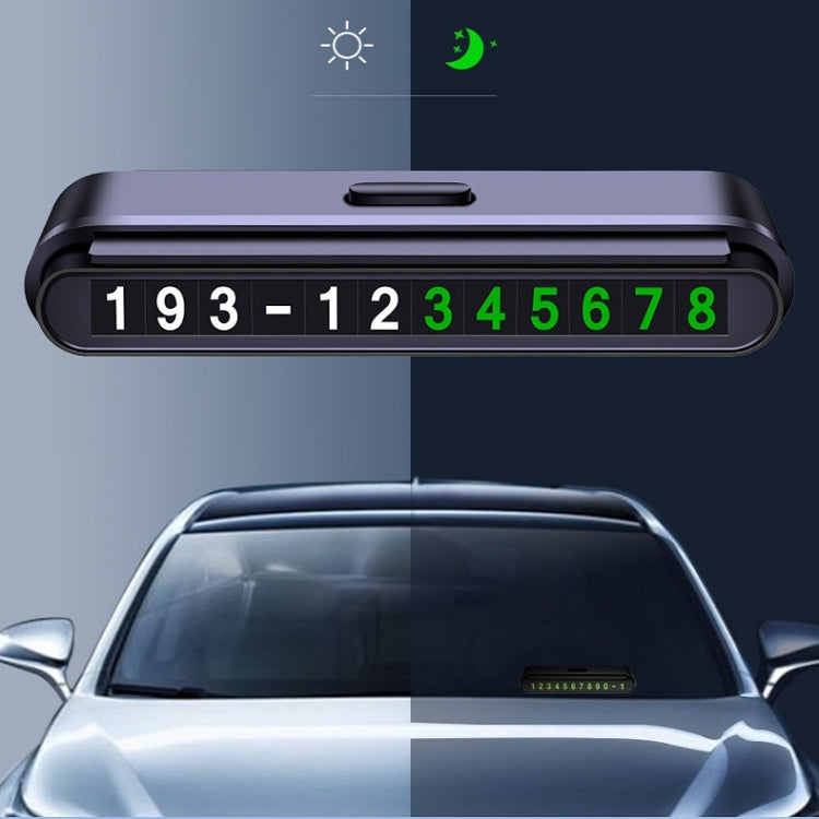 2 PCS One-Click Automatic Hiding Temporary Parking Signs For Cars(Black - Green Numbers) - Parking Card by PMC Jewellery | Online Shopping South Africa | PMC Jewellery | Buy Now Pay Later Mobicred