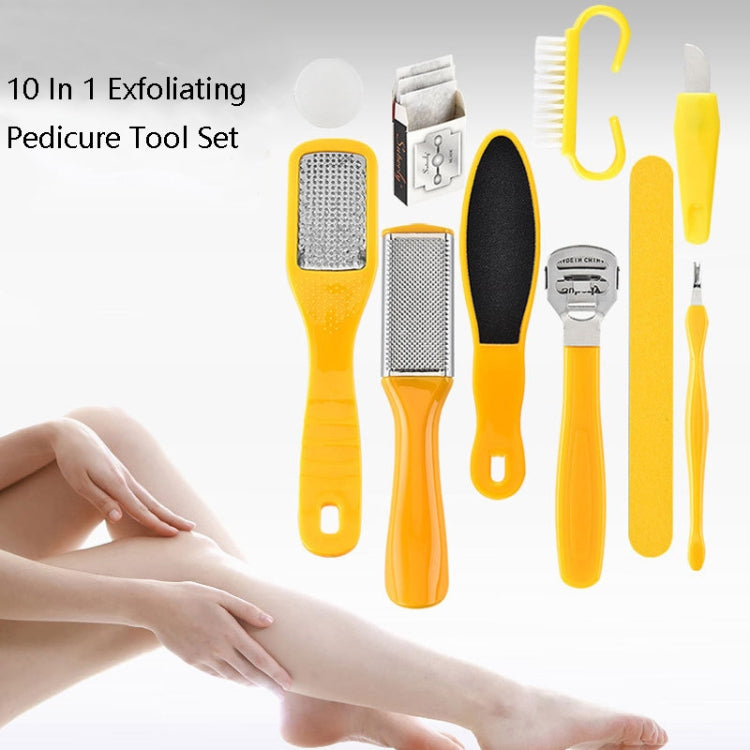 10 In 1 Exfoliating Pedicure Tool Set Pedicure Tools - Nail Clipper by PMC Jewellery | Online Shopping South Africa | PMC Jewellery | Buy Now Pay Later Mobicred