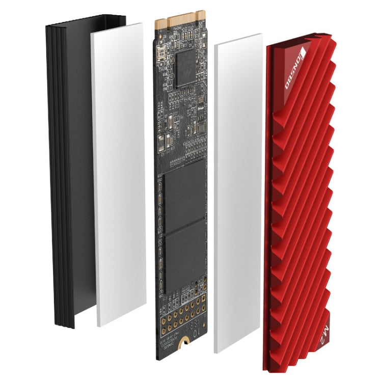 Jonsbo M.2-3 Solid State Radiator For NVME/SSD(Red) - Fan Cooling by Jonsbo | Online Shopping South Africa | PMC TechLife | Buy Now Pay Later Mobicred