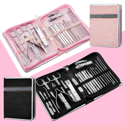 26 In 1 Black  Nail Clipper Set Manicure Set Stainless Steel Nail Clipper Manicure Tool - Nail Art Equipment by PMC Jewellery | Online Shopping South Africa | PMC Jewellery | Buy Now Pay Later Mobicred