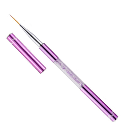 Nail Art Drawing Pen Purple Drill Rod Color Painting Flower Stripe Nail Brush With Pen Cover, Specification: 20mm - Nail Art Equipment by PMC Jewellery | Online Shopping South Africa | PMC Jewellery