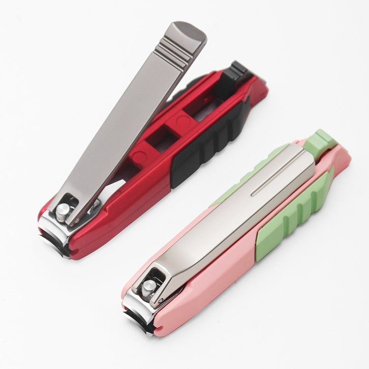 Anti-splash Nail Clippers Multifunctional Mobile Phone Holder Nail Clippers,Style: Red - Nail Art Equipment by PMC Jewellery | Online Shopping South Africa | PMC Jewellery | Buy Now Pay Later Mobicred