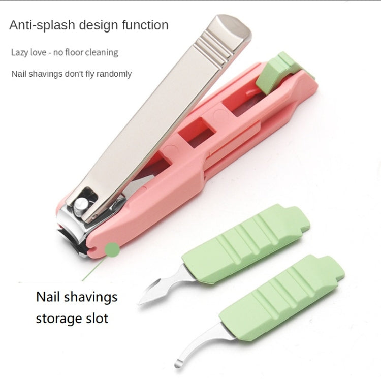 Anti-splash Nail Clippers Multifunctional Mobile Phone Holder Nail Clippers,Style: Red +Iron Box - Nail Art Equipment by PMC Jewellery | Online Shopping South Africa | PMC Jewellery | Buy Now Pay Later Mobicred