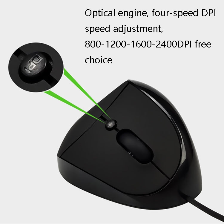 JSY-05 6 Keys Wired Vertical Mouse Ergonomics Brace Optical Mouse(White) - Wired Mice by PMC TechLife | Online Shopping South Africa | PMC TechLife | Buy Now Pay Later Mobicred
