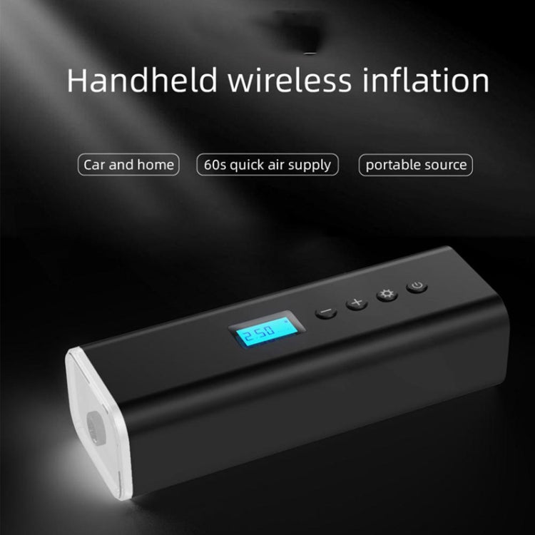 H68 Handheld Mini Wireless Smart Car Inflator Pump Portable Multifunctional Tire Air Pump(Black) - Inflatable Pump by PMC TechLife | Online Shopping South Africa | PMC TechLife