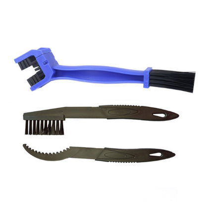 1 Set BG-7168 Bicycle And Motorcycle Cleaning Brush Three-Sided Chain Brush, Colour: Blue + Small Brush - Others by PMC Jewellery | Online Shopping South Africa | PMC Jewellery