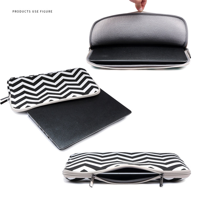 LiSEN LS-525 Wavy Pattern Notebook Liner Bag, Size: 12 inches(Black) - 12.1 inch by LiSEN | Online Shopping South Africa | PMC Jewellery | Buy Now Pay Later Mobicred