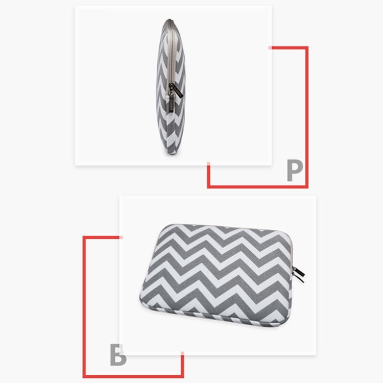 LiSEN LS-525 Wavy Pattern Notebook Liner Bag, Size: 14 inches(Light Green) - free shipping - PMC Jewellery - Order now!
