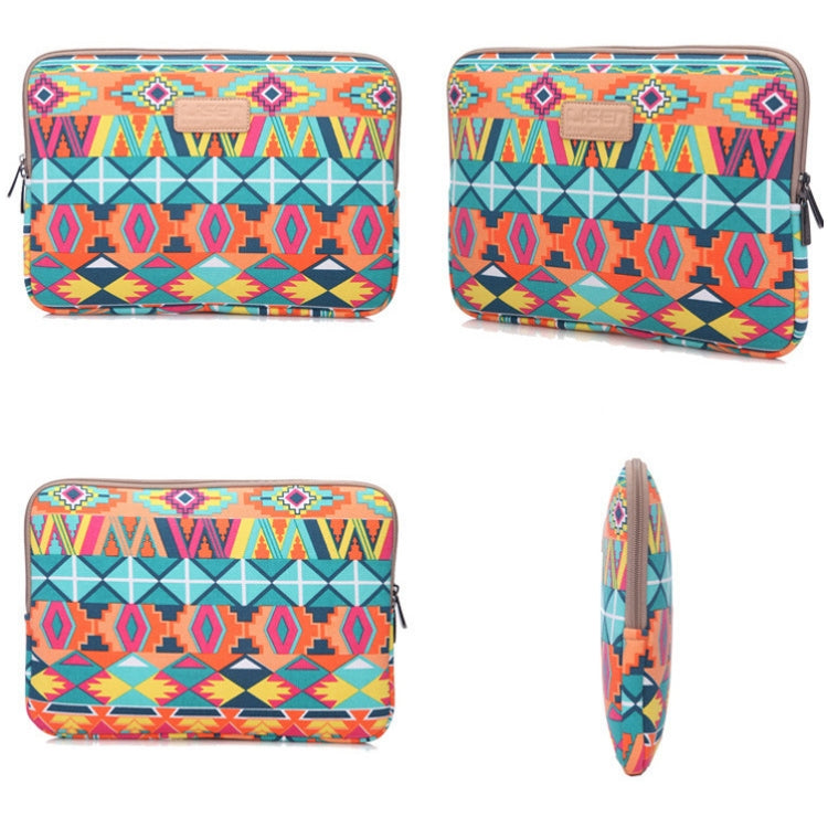 LiSEN LS-518 Lingge Pattern Laptop Computer Liner Bags, Size: 13 inch(Orange Pattern Geometry) - 13.3 inch by LiSEN | Online Shopping South Africa | PMC Jewellery | Buy Now Pay Later Mobicred