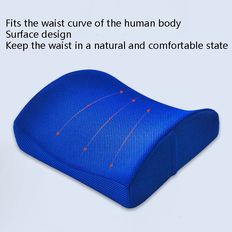 Office Waist Cushion Car Pillow With Pillow Core, Style: Memory Foam(Suede Royal Blue) - Cushions & Pillows by PMC TechLife | Online Shopping South Africa | PMC TechLife | Buy Now Pay Later Mobicred