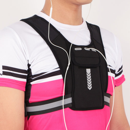 Running Reflective Vest Bag Outdoor Sports Mobile Phone Chest Bag(Regular) - Other Bags by PMC Jewellery | Online Shopping South Africa | PMC Jewellery