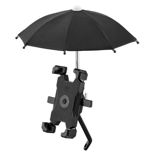 CYCLINGBOX Bicycle Mobile Phone Bracket With Parasol Rider Mobile Phone Frame, Style: Rearview Mirror Installation (Black) - Holders by CYCLINGBOX | Online Shopping South Africa | PMC Jewellery | Buy Now Pay Later Mobicred