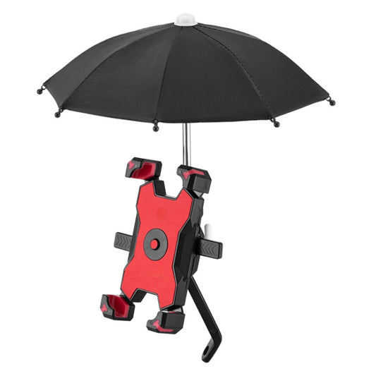 CYCLINGBOX Bicycle Mobile Phone Bracket With Parasol Rider Mobile Phone Frame, Style: Rearview Mirror Installation (Red) - Holders by CYCLINGBOX | Online Shopping South Africa | PMC Jewellery | Buy Now Pay Later Mobicred