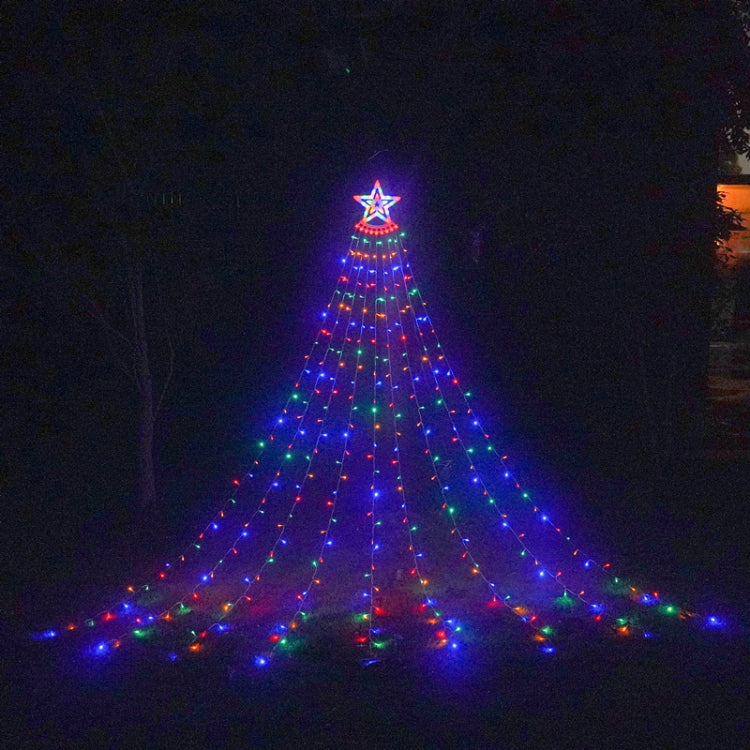 10LM 350 LED Star Waterfall Light Christmas Tree String Lights Outdoor Meteor Light, Plug Spec: EU Plug(RGB Light) - Christmas Decoration Lamps by PMc TechLife | Online Shopping South Africa | PMc TechLife | Buy Now Pay Later Mobicred