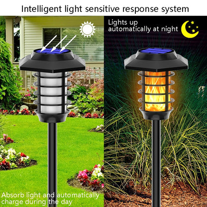 Solar LED Lawn Simulation Flame Lamp Outdoor Garden Lighting Landscape Light, Spec: 48 LED - Solar Lights by PMC Jewellery | Online Shopping South Africa | PMC Jewellery