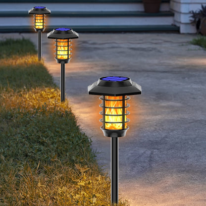 Solar LED Lawn Simulation Flame Lamp Outdoor Garden Lighting Landscape Light, Spec: 66 LED - Solar Lights by PMC Jewellery | Online Shopping South Africa | PMC Jewellery