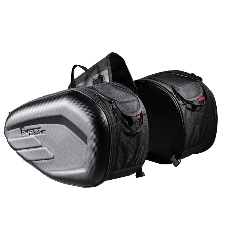 GHOST RACING GR-MAB01 Motorcycle Saddle Bag Locomotive Bilateral Helmet Travel Cycling Bag(Black) - Bags & Luggages by GHOST RACING | Online Shopping South Africa | PMC Jewellery | Buy Now Pay Later Mobicred