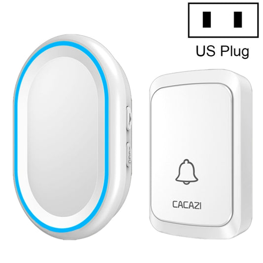 CACAZI A80 1 For 1 Wireless Music Doorbell without Battery, Plug:US Plug(White) - Wireless Doorbell by CACAZI | Online Shopping South Africa | PMC Jewellery